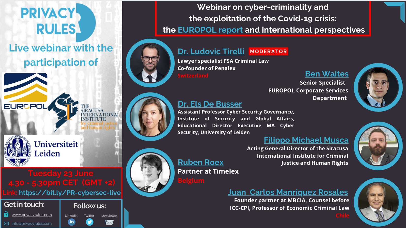 PRIVACYRULES WEBINAR ON CYBER-CRIMINALITY